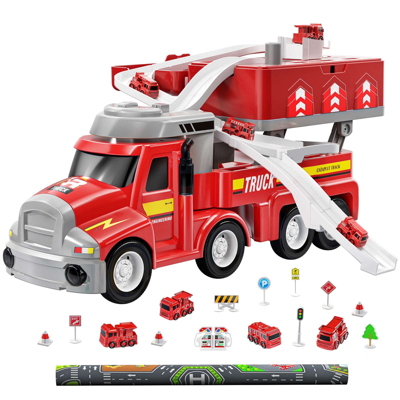 Olbyefly Construction Toys For 2 3 4 5 Years Old Boys Girls Kids Toddlers, Sandbox Excavator Toy Construction Truck Toys Vehicles Dump Crane Cement Mixer Truck, Christmas Birthday Gifts