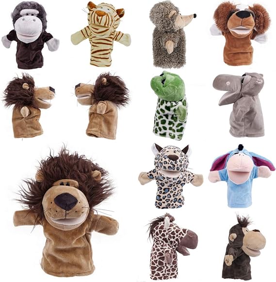 Yiyilai Velours Marionnette A Main Mignon Pour Enfant Bebe Jouet Animaux Drole Ane Marionnettes Et Theatres Jeux Et Jouets Cmfantillas Org