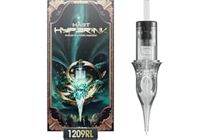 MAST TATTOO Mast Hyperink Tattoo Needles Cartridges Pro Round Liner 1209RL Larger Ink Storage for Tattoo Artists