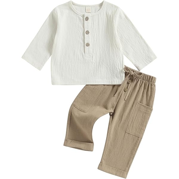 Amazon.com: Toddler Baby Boy Fall Clothes Cotton Linen Long