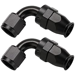 Podavelle 8AN PTFE Hose End Fitting 90 Degree Elbow