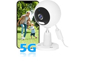 GUOANVISION 5G Cameras for Home Security,3MP Outdoor Indoor Security Camera for Baby/Elder/Dog/Pet/Nanny, WiFi Baby Monitor, 3 Alarm Modes, 3 Night Vision, IP66 Waterproof, 24/7 SD Recording/Cloud