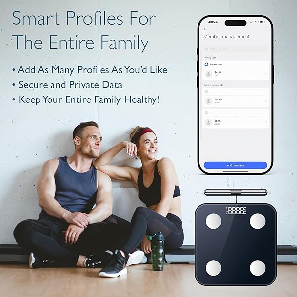 THE BODY SMART SCALE: 8-ELECTRODE HEALTH POD SCALE WITH 40+ MEASUREMENTS INCLUDING WEIGHT, FAT, BMI, MUSCLE MASS – FULL BODY COMPOSITION, 400 LBS LIMIT, 4XAAA BATTERIES INCLUDED