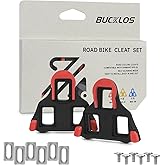 BUCKLOS SPD SL Cleats for Road Bike Cycling Shoes Compatible with Shimano SPD-SL Pedals-BH10/BH11/BH12 Float Cleats for Indoor Peloton & Outdoor Bicycle Training