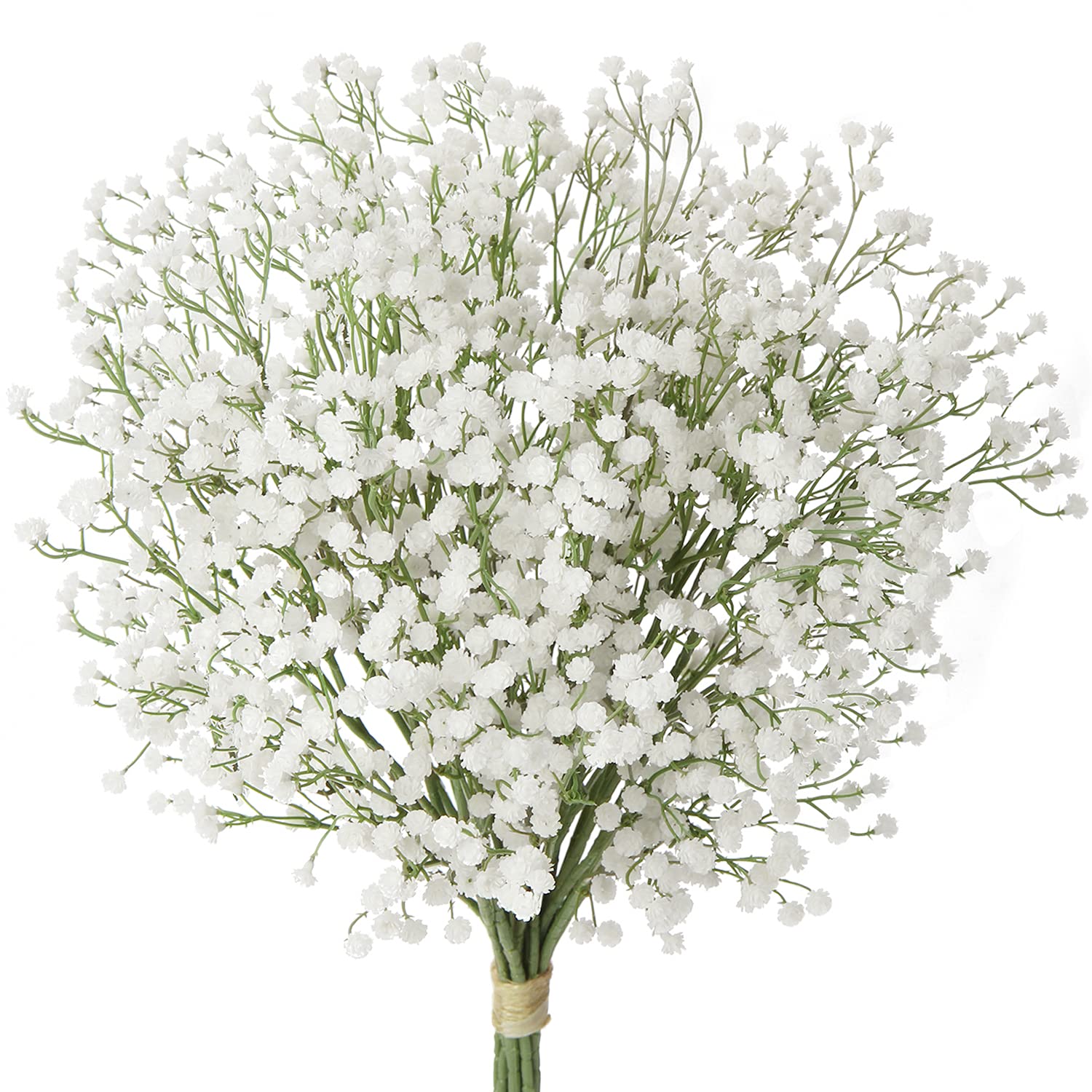 Briful 10PCS Gypsophila Artificial Flowers Baby Breath Flowers Arrangement for Home Decor Fake Gypsophila Bulk Plants Bouquet DIY Wreath Wedding Party - White