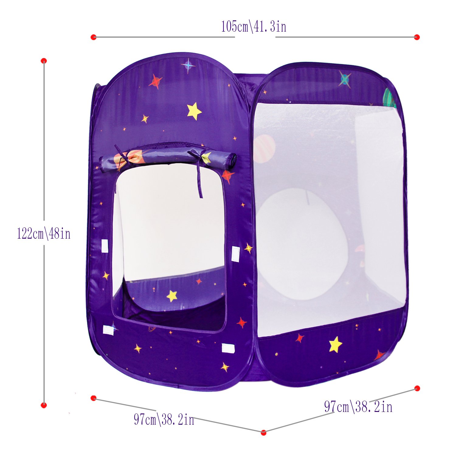 Homfu 3 in 1 Tunnel Tent for Kids Play House For Children Toddler Boys Girls Toy Crawl Outdoor Indoor Pop up Play tent