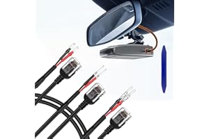 iGoevo Radar Detector Mirror Power Cable (3-Pack), 16" Braided RJ11/RJ12 Cord – Universal Radar Detector Cable for Escort, Valentine, Uniden – Durable & Easy Install