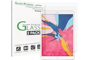 amFilm Glass Screen Protector for iPad Air 3, iPad Pro 10.5" (2017), Apple Pencil Compatible, Tempered Glass, 2 Pack