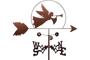 SWEN Products Angel Cherub Weathervane (Garden Stake Included)