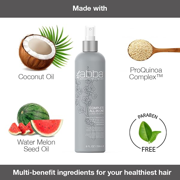 ABBA – PURE SPECIALTY COMPLETE ALL-IN-ONE LEAVE-IN SPRAY FOR ALL HAIR TYPES – ABYSSINIAN & WATERMELON 1.7 FL OZ