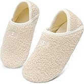 Scurtain Men Women Slippers House Slipper Socks Unisex Adults House Shoes Velvet Lining Lightweight Indoor Slippers Travel Slippers Non-Slip Sole Warm Slippers