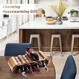 Mardili Free Standing Acacia Wood Wine Rack 8 Bottle Holder Stand view 5