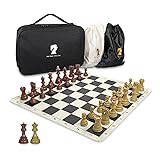 Vonset Portable Tournament Chess Set, Foldable