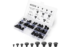 USEAMIE 90 Pcs Silicone Rubber Hole Plugs, 9 Sizes Diameter T-Type Solid Silicone Rubber Plug Caps for Powder Coating Bottle Tubing