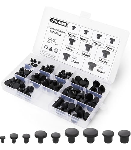 16 Tapones De Goma Silicona Negros - Diámetro 19mm, Para Orificios De 18mm, Sellado Antigotas Y Antipolvo