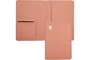 Deziliao Passport Holder,Passport Holder Card Slots, and Vaccine Combo, Cute cover for Women Men, with Waterproof Rfid Blocking, Travel Wallet(M-Pink)