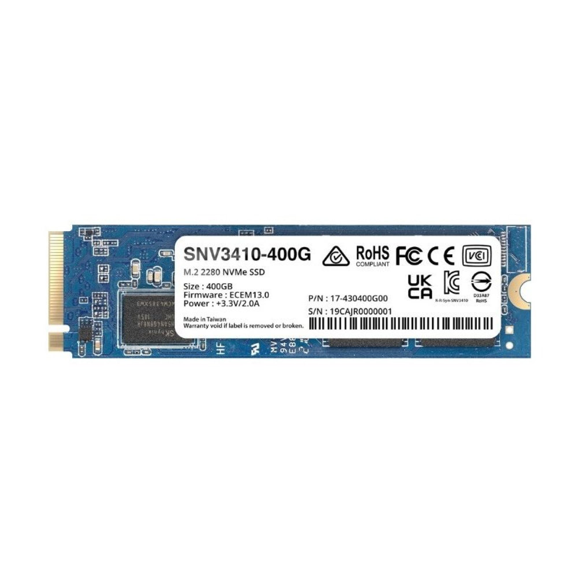 Synology SNV3410 400GB M.2 2280 NVMe PCIe 3x4 SSD