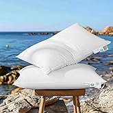 AiAngu Canadian Luxury Goose Down Pillow King Size - 1050 Fill Power, 100% Cotton with Teflon Shell- Ultra Comfort Sleep Pillows - Bed Pillows for Back, Stomach, Side Sleeper(White,King(Pack of 2))