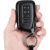 BFDDPPM for Lexus Key Fob Cover Premium Genuine Leather Full Protection Key Shell Key Case Compatible with Lexus RX ES is GS NX LS RC 300h 350 200t 250 300 F 450h 460 600h Smart Key Fob Remote Key