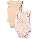 Amazon Essentials x Sofia Grainge Baby Girls' Embroidered Ruffle Bodysuit
