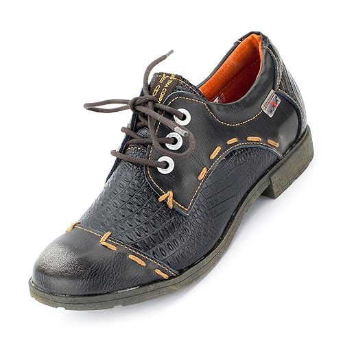 TMA Damen 1818 Schnür-Halbschuhe Echtleder