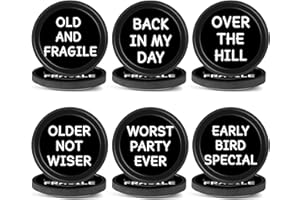 CHUNNIN 60PCS Funny Old Man Birthday Plates for Old People Birthday Decorations 7In Over the Hill Party Dessert Plates Disposable Funny Abusive Tableware Set for Adult Party Supplies