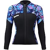 Owntop Wetsuit Tops | Women & Men | 2MM Neoprene Long Sleeve | Flexible & Comfort | YKK Front Zip | Surfing Diving Swimming - All Watersports