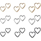 18Pcs Heart Carabiner Cute Keychain Clip Key Ring Clip for Backpack Bag Purse DlY Accessories,Spring Snap Hooks for Water Bottle Dog Leash