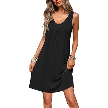 ladies night dress on amazon Ekouaer Sexy Night Gowns Lace Nightgowns for Women Sleeveless Sleepwear Babydoll Nighty Plus Size Night Dress Black Small at Amazon Women's Clothing store