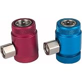 Robinair 18124 R-1234yf High-Side/Low-Side Service Coupler Set | Couplers Feature Anodized Main Bodies and Knurled Gripping Surfaces