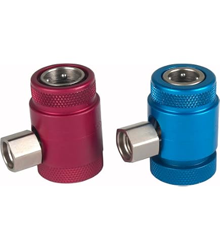 Set Accoppiatori Manuali Robinair 18192 Per R-134A – Connessione Rapida A 6 Sfere, Per Sistemi A/C Auto, Bassa E Alta Pressione