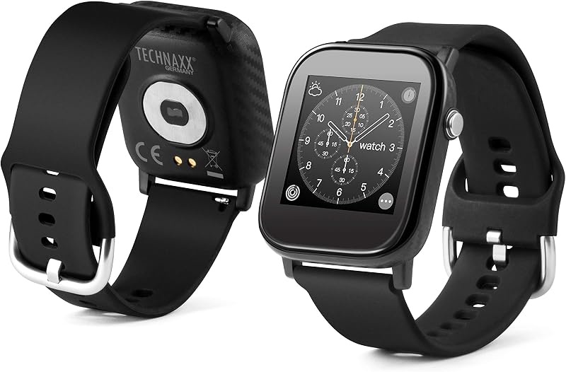 Technaxx TX-SW6HR Smart Watch Fitness Tracker Heart Rate Temp Monitor iOS