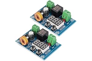 SELOKY 12V-36V DC Voltage Protection Module Digital Low Voltage Protector Disconnect Switch Cut Off Over Discharge Protection Module Pack of 2