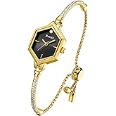 Rovixs Delicate Crystal Bracelet Watch for Her, 3ATM Water-Resistant Analog Timepiece, Anniversary Present for Wife/Daughter/Mom