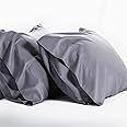 Bedsure Bamboo Pillow Cases Queen Size Set of 2 - Grey Cooling Pillowcases 2 Pack with Envelope Closure, Cool and Breathable 