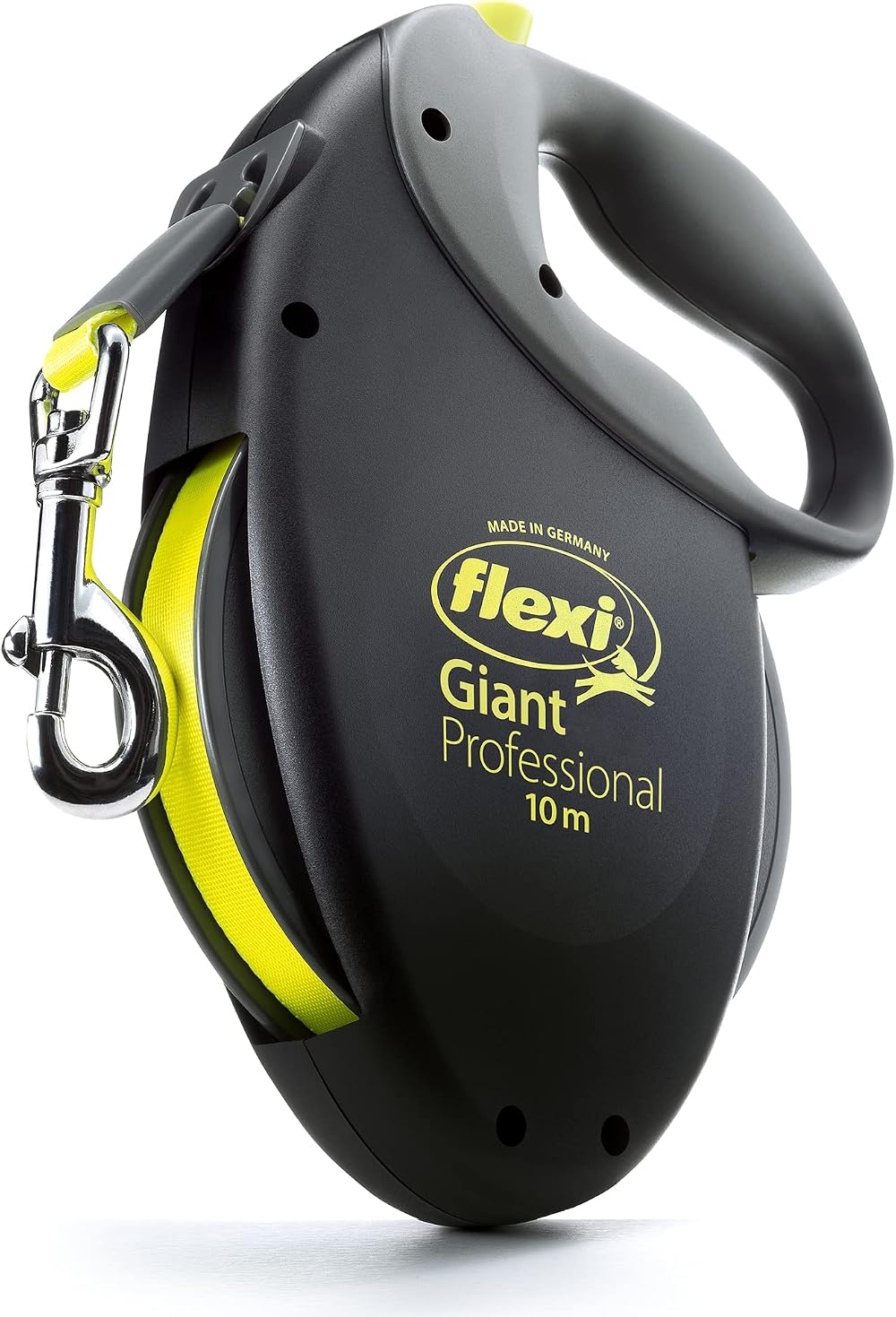 flexi Giant Professional L Tape 10 m Black Neon Yellow Pet Leash