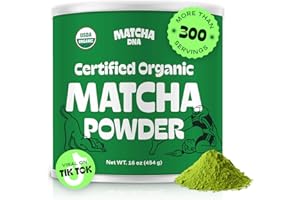 MATCHA DNA Certified Organic Matcha Green Tea Powder (16 oz TIN CAN)
