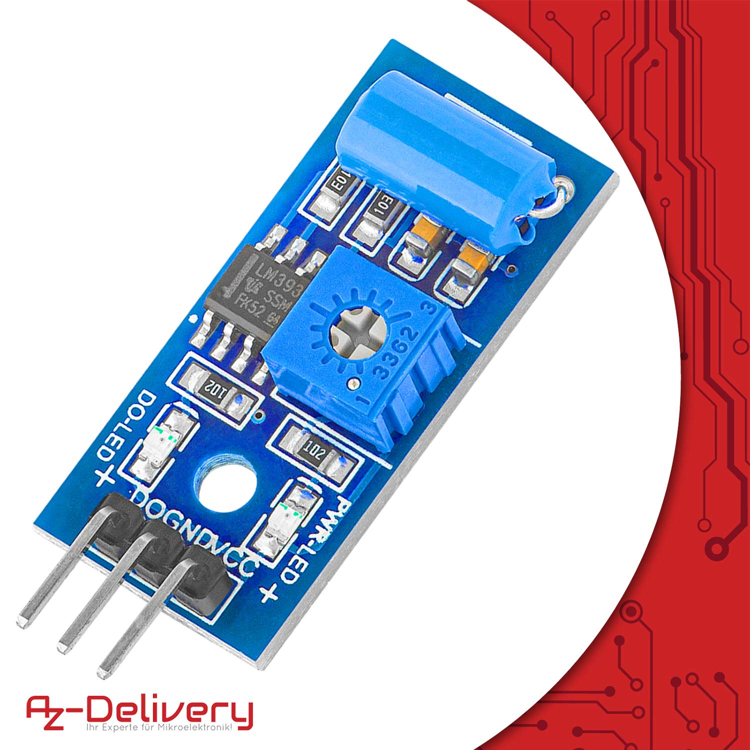 AZDelivery SW420 Vibration Sensor Module compatible with Arduino Including E-Book! - Image 5