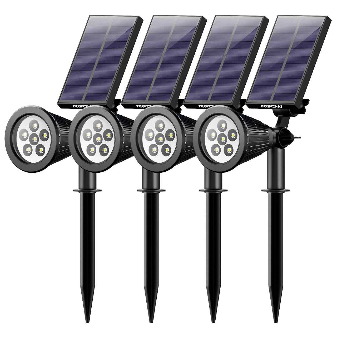 [4 Pack] Mpow 6 LED Lampe Solaire Extérieur, Eclairage ExtérieurEtanche Lampe Jardin...