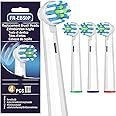 Replacement Toothbrush Heads Compatible with Braun Oral B Pro 1000/7000/9600/5000/3000, Brush Heads Refills for Genius X and Smart 1500 Electric Toothbrush (White)