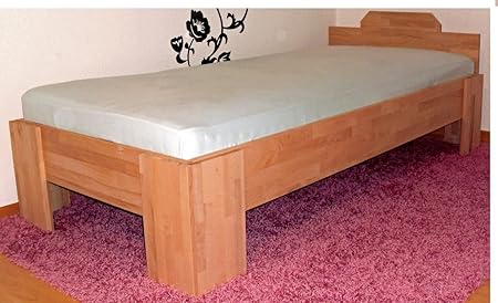 BV-vertrieb Holzbett Seniorenbett 100x200 Komfortbett Buche - (3128)