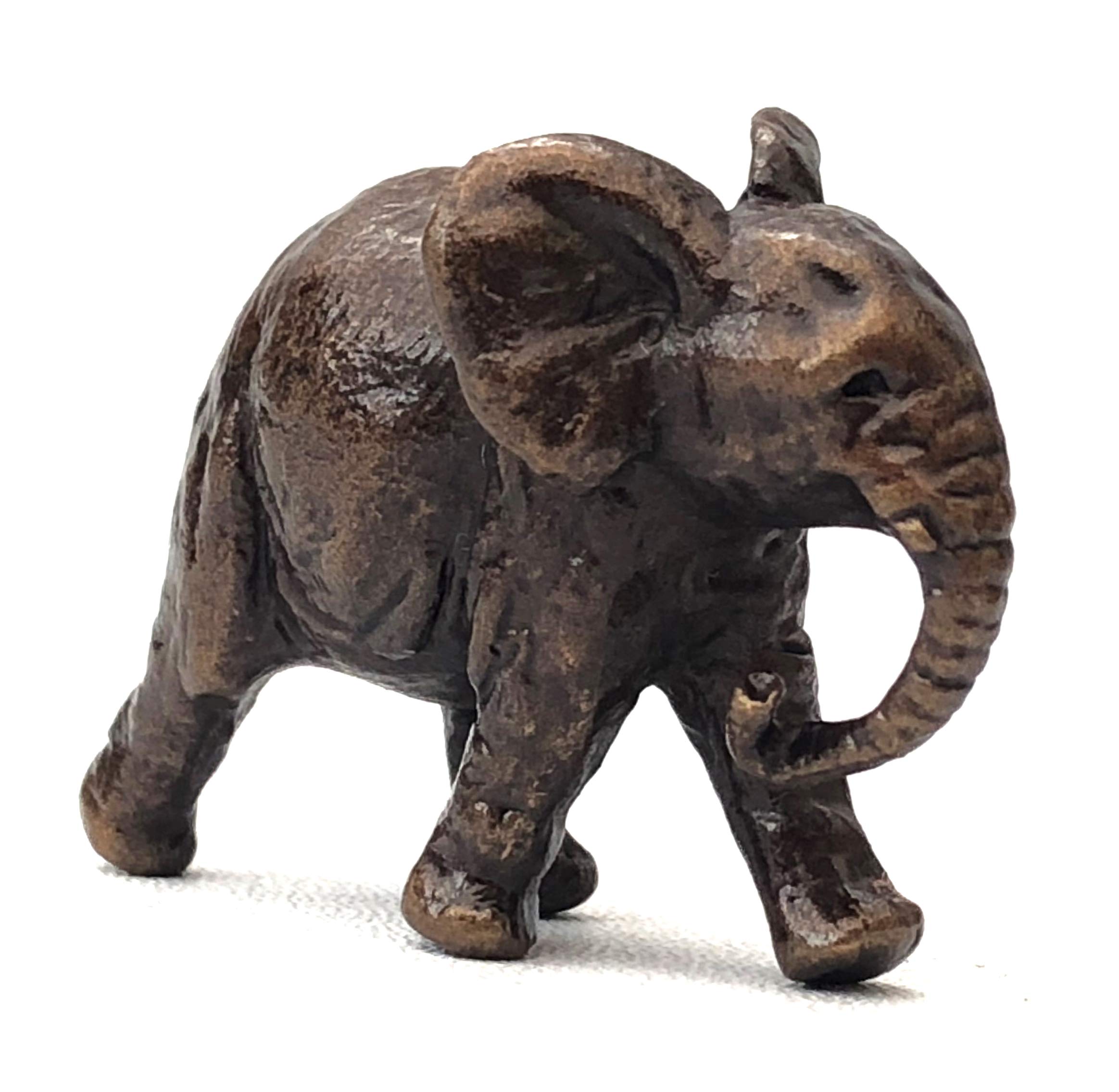 Butler & Peach - Solid Bronze Miniature Elephant