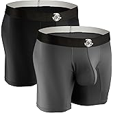 Real Men Athletic Underwear with ABCD Pouch - 1, 3 or 4 Pack with 6, 7 and 9 inch Inseam Nylon Boxer Briefs - XS to 5XL