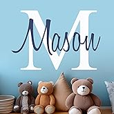 CRYPTONITE Baby Room Decor | Custom Name Wall Decal | Boys Bedroom Decor | Ready to Use | Nursery Wall Decal | Fully Customizable with Name, Color, and Size | Non-Toxic (Wide 22"x 15" Height)