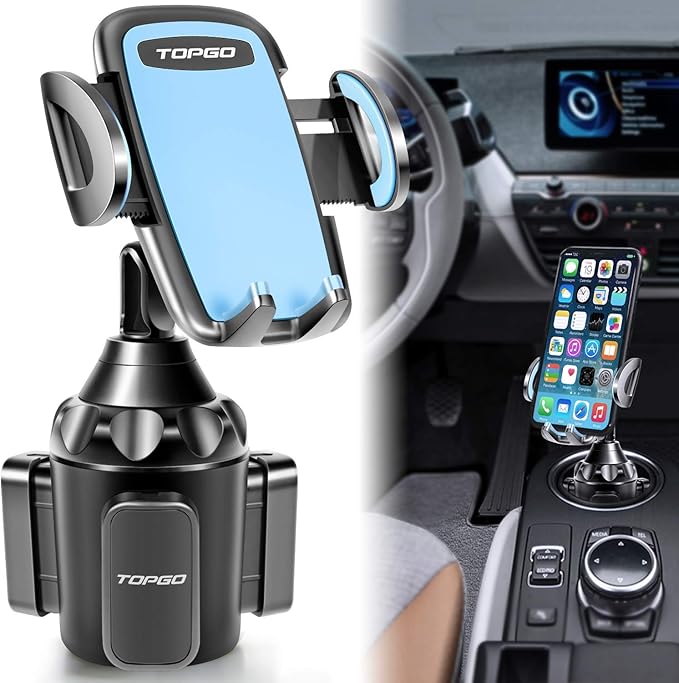 [Upgraded] TOPGO Universal Adjustable Cup Holder Cradle Car Mount for