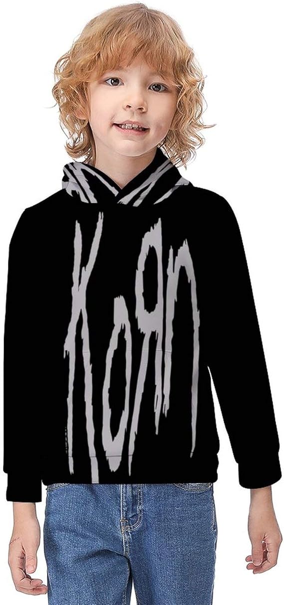 Amazon キッズ パーカー Korn コーン パーカー 子供服 プルオーバー フード付きの 人気 男の子 女の子 柔らかい カジュアル ポケット 長袖 子供 キッズ スウェットシャツ かわいい 誕生日 プレゼント フィットネス トレーニング スウェット パーカー 通販