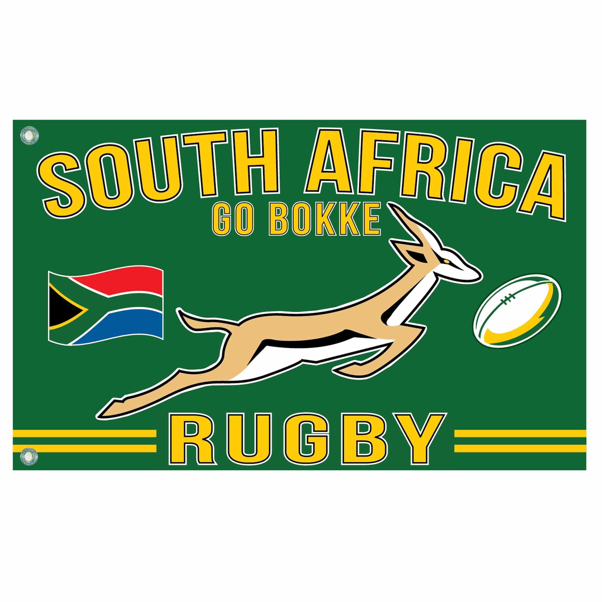 GIFTS 4 ALL Giant South Africa Springboks Rugby Flag, Springboks Go Bokke Rugby Banner, South Africa Go Bokke Flag