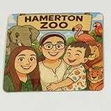 Personalised Fridge Magnet Square 6.5cm x 6.5cm with Photo or Logo view 8