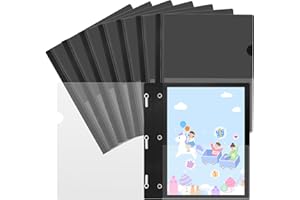 Cmkura 8 Pack Report Covers with 3-Prong Fasteners, 8.5x11 Letter Size Clear Front Plastic Folders Plastic Folder Covers for School Office Presentation Document Resumes