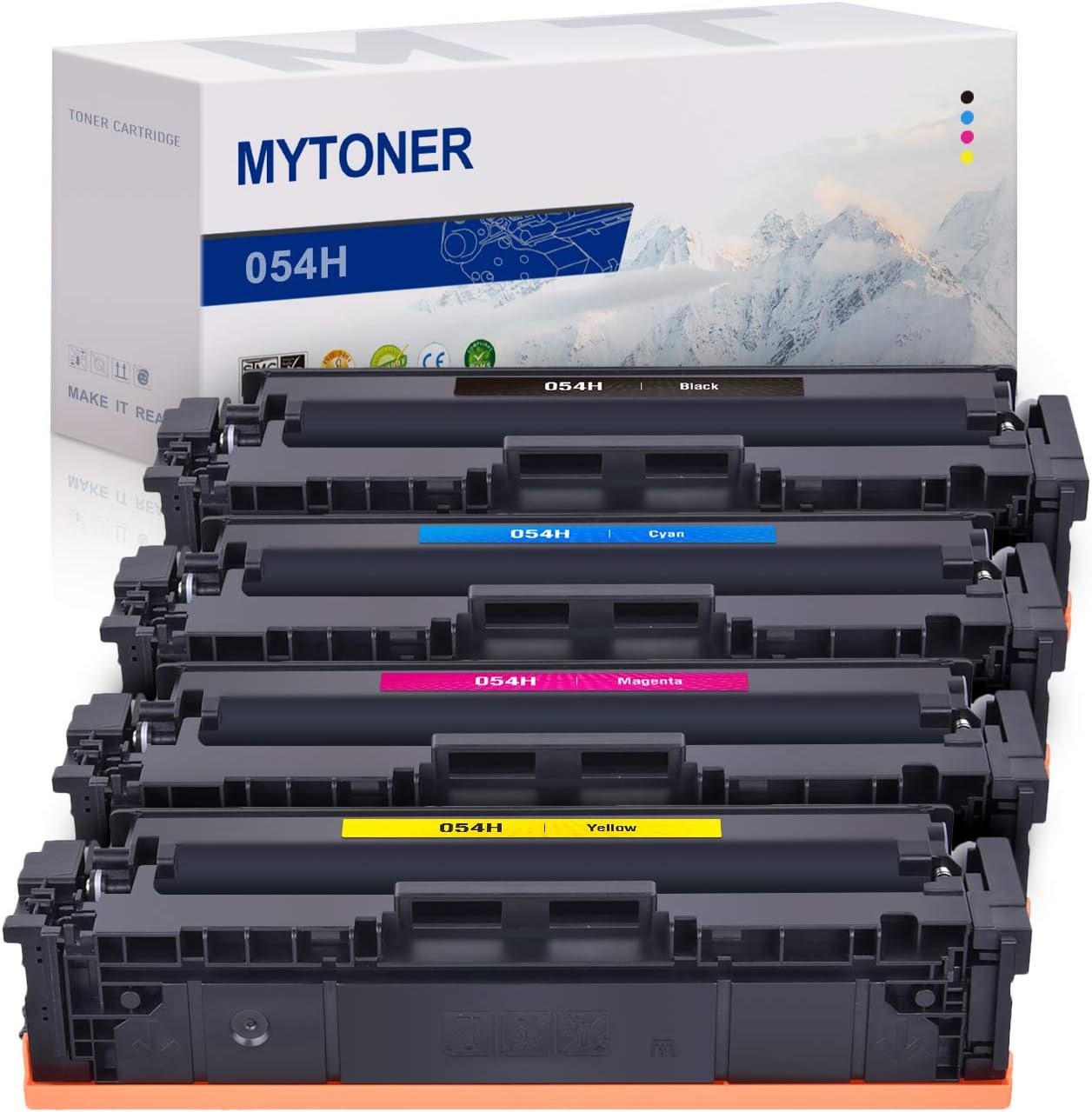 thumbnail interactive-video image 1 of 4-Pack Arcon High Yield Toner Cartridges - Compatible With Canon 054 Series - Black, Cyan, Magenta, Yellow 1 of 3